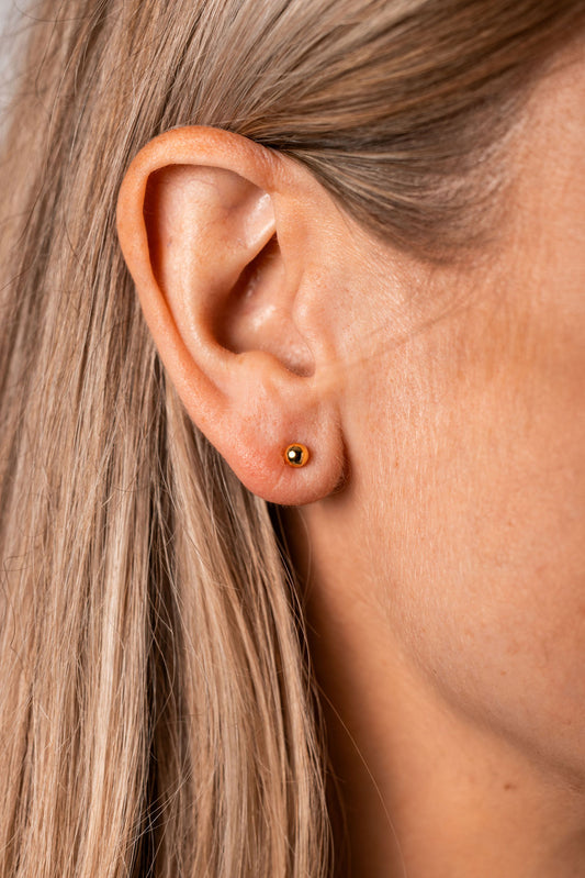 Gold vermeil stud earrings