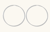Classic Hoop Earrings -Silver