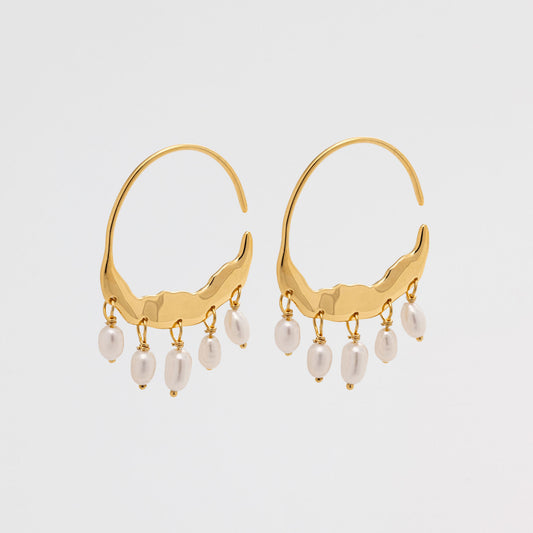 Pearl Hoop Earrings