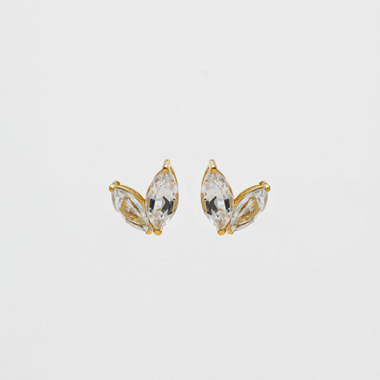 Marquis Stud Earrings in Gold Vermeil