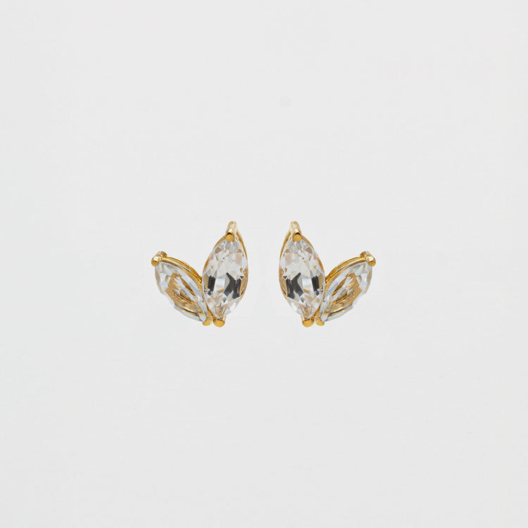 Marquis Stud Earrings in Gold Vermeil