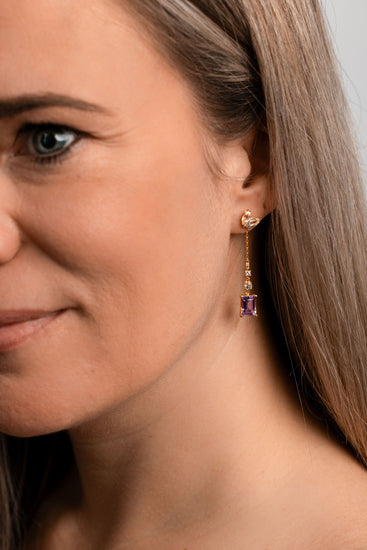 Pink-Amethyst-Earring-Set
