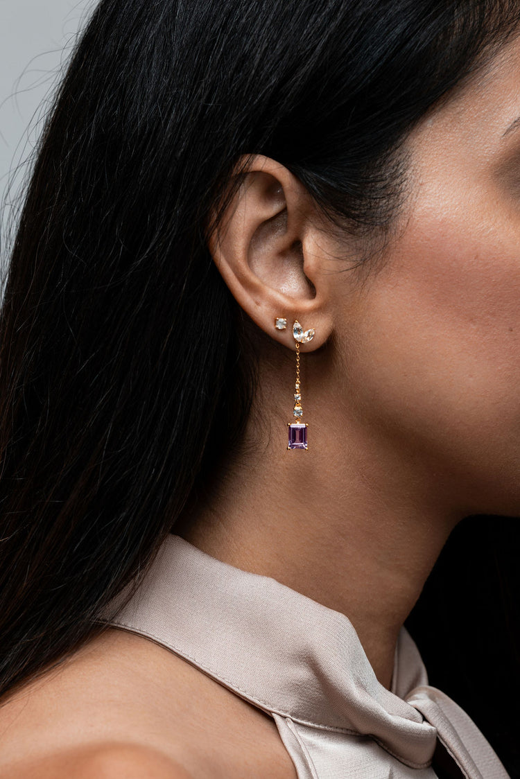 Pink Amethyst Convertible Earring