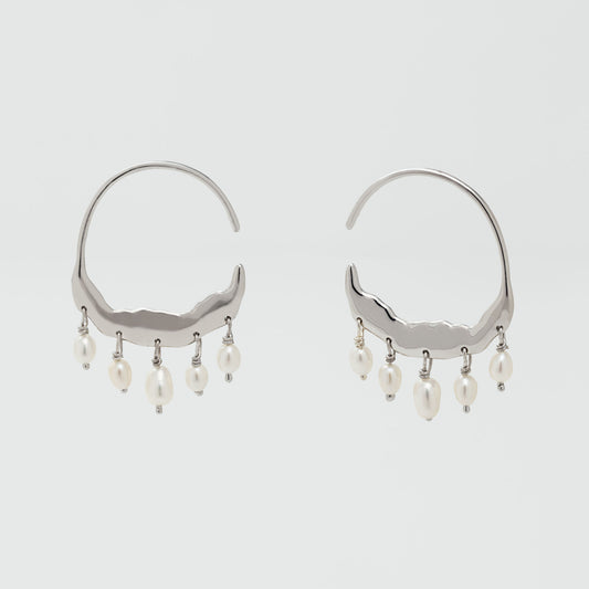 Pearl Hoop Earrings