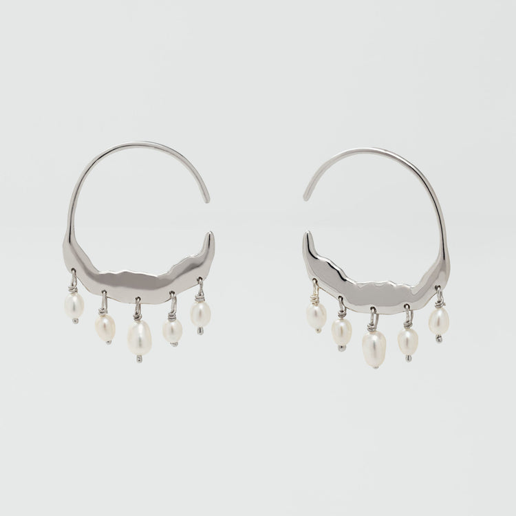 Pearl Hoop Earrings